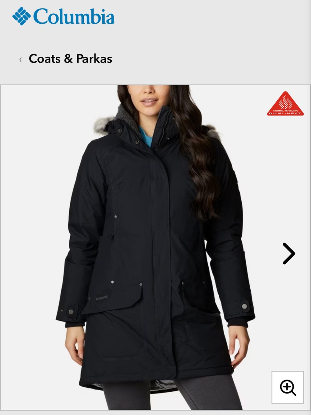 Columbia down waterproof parka